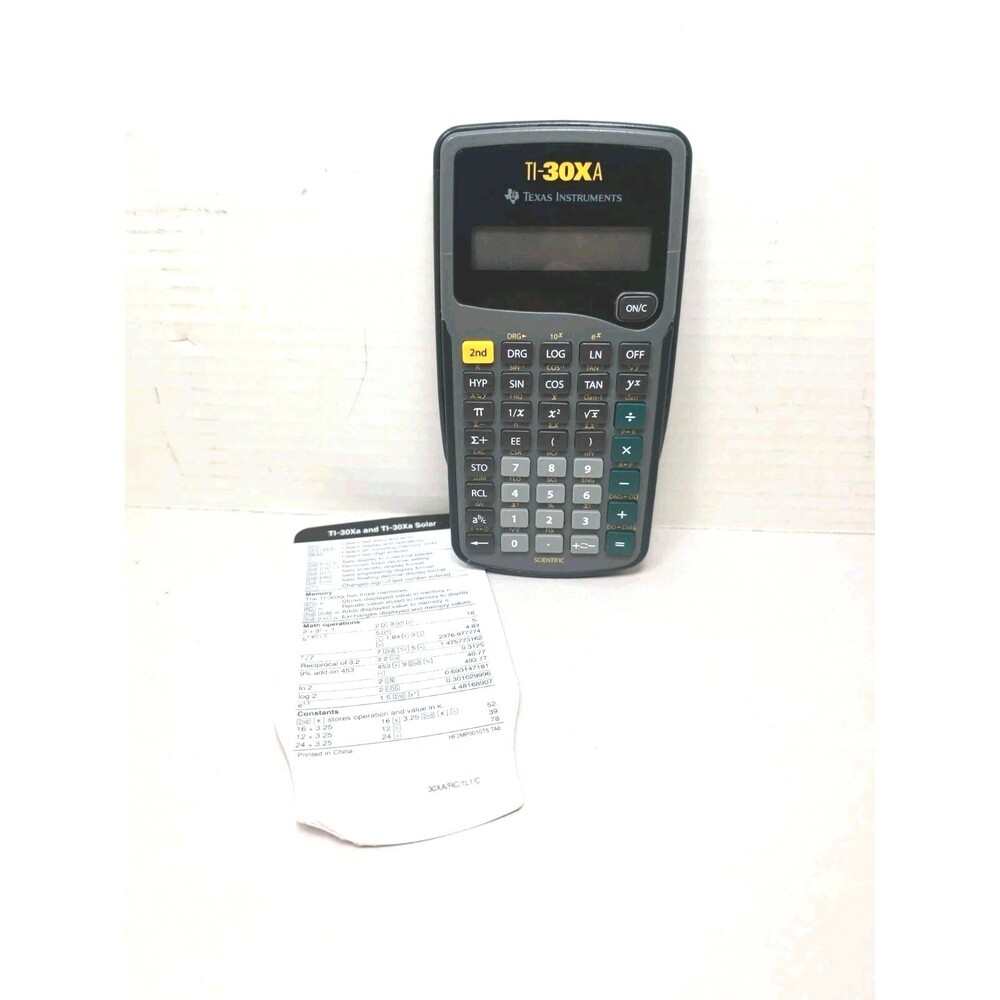 Texas Instruments TI-30XA Scientific Handheld Calculator With Case